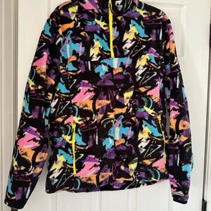 CHUBBIES 1/4 zip geometric neon fleece Colorful Abstract Fleece Jacket